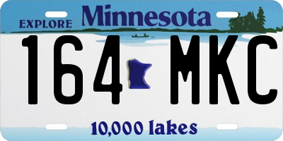 MN license plate 164MKC
