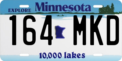 MN license plate 164MKD