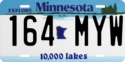 MN license plate 164MYW