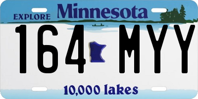 MN license plate 164MYY