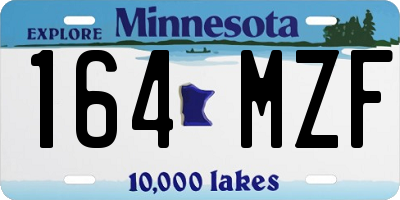 MN license plate 164MZF