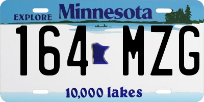 MN license plate 164MZG