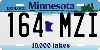 MN license plate 164MZI