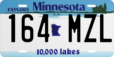 MN license plate 164MZL