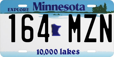 MN license plate 164MZN