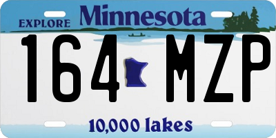 MN license plate 164MZP