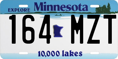 MN license plate 164MZT