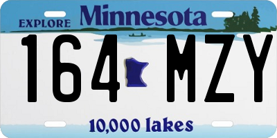 MN license plate 164MZY
