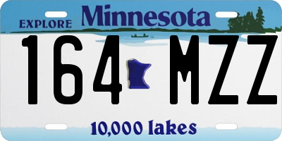 MN license plate 164MZZ
