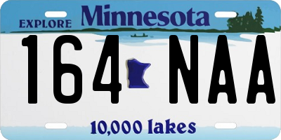 MN license plate 164NAA
