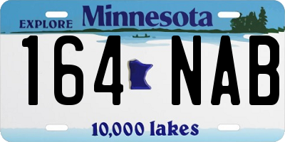 MN license plate 164NAB