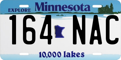 MN license plate 164NAC