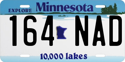 MN license plate 164NAD