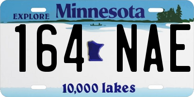 MN license plate 164NAE