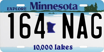 MN license plate 164NAG