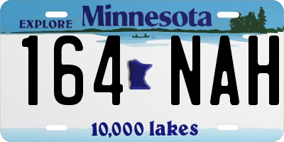 MN license plate 164NAH