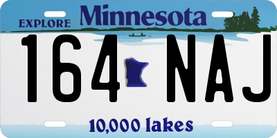 MN license plate 164NAJ