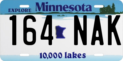 MN license plate 164NAK