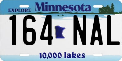 MN license plate 164NAL