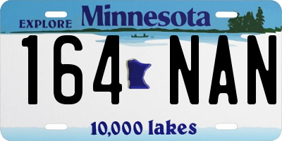 MN license plate 164NAN