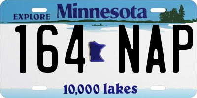 MN license plate 164NAP