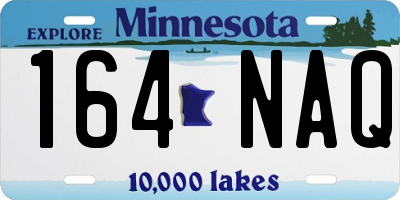 MN license plate 164NAQ