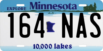 MN license plate 164NAS