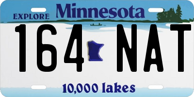 MN license plate 164NAT
