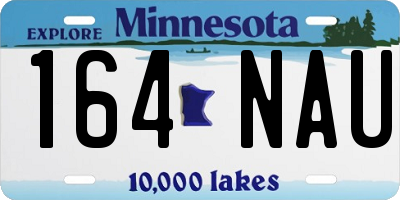 MN license plate 164NAU