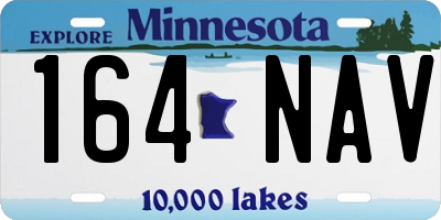 MN license plate 164NAV