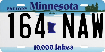 MN license plate 164NAW