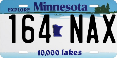 MN license plate 164NAX