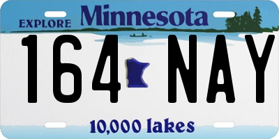 MN license plate 164NAY