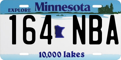 MN license plate 164NBA