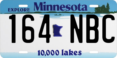 MN license plate 164NBC