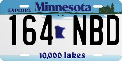 MN license plate 164NBD
