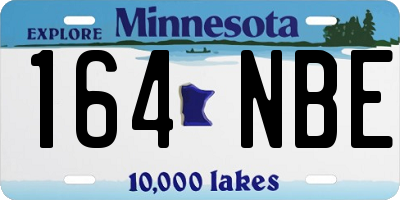 MN license plate 164NBE