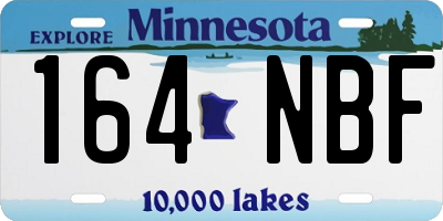 MN license plate 164NBF