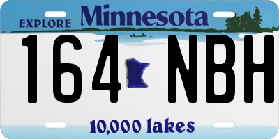 MN license plate 164NBH