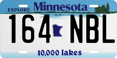 MN license plate 164NBL