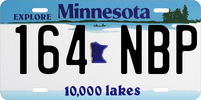 MN license plate 164NBP