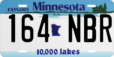 MN license plate 164NBR