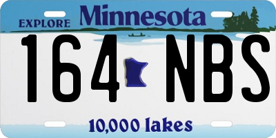 MN license plate 164NBS
