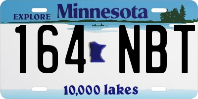 MN license plate 164NBT