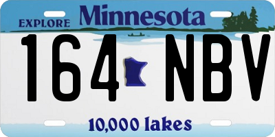 MN license plate 164NBV