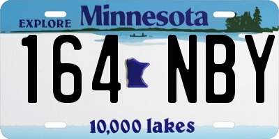 MN license plate 164NBY