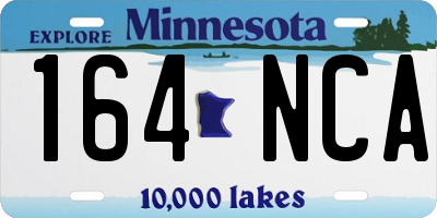MN license plate 164NCA