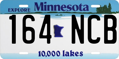 MN license plate 164NCB