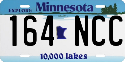 MN license plate 164NCC