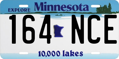 MN license plate 164NCE